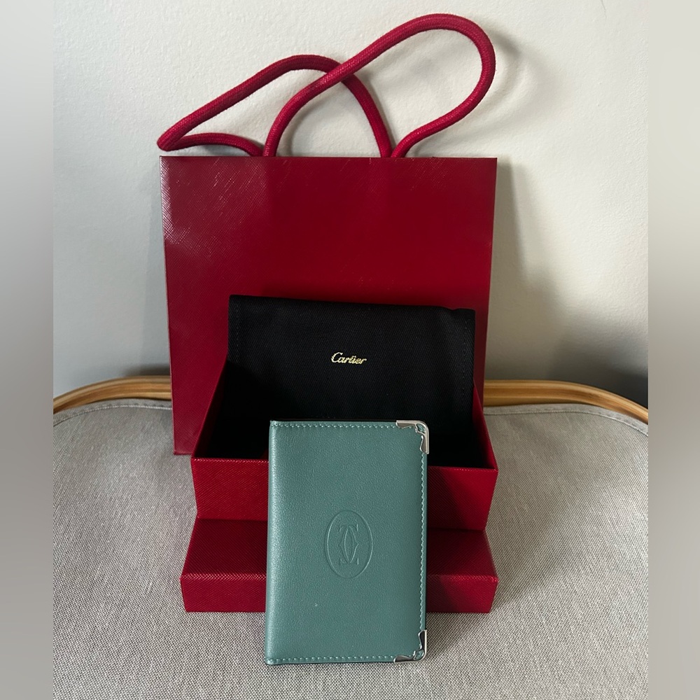 Cartier Card Holder in Teal Color